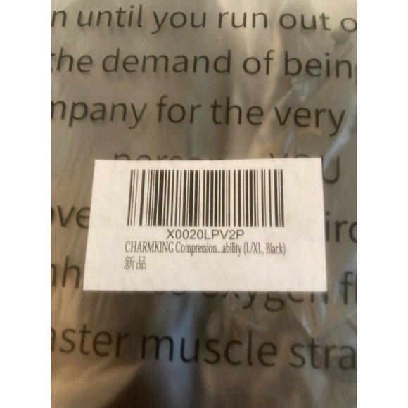 Charmking Compression Socks Unisex L XL 6 Pair NIP Black - Picture 3 of 4